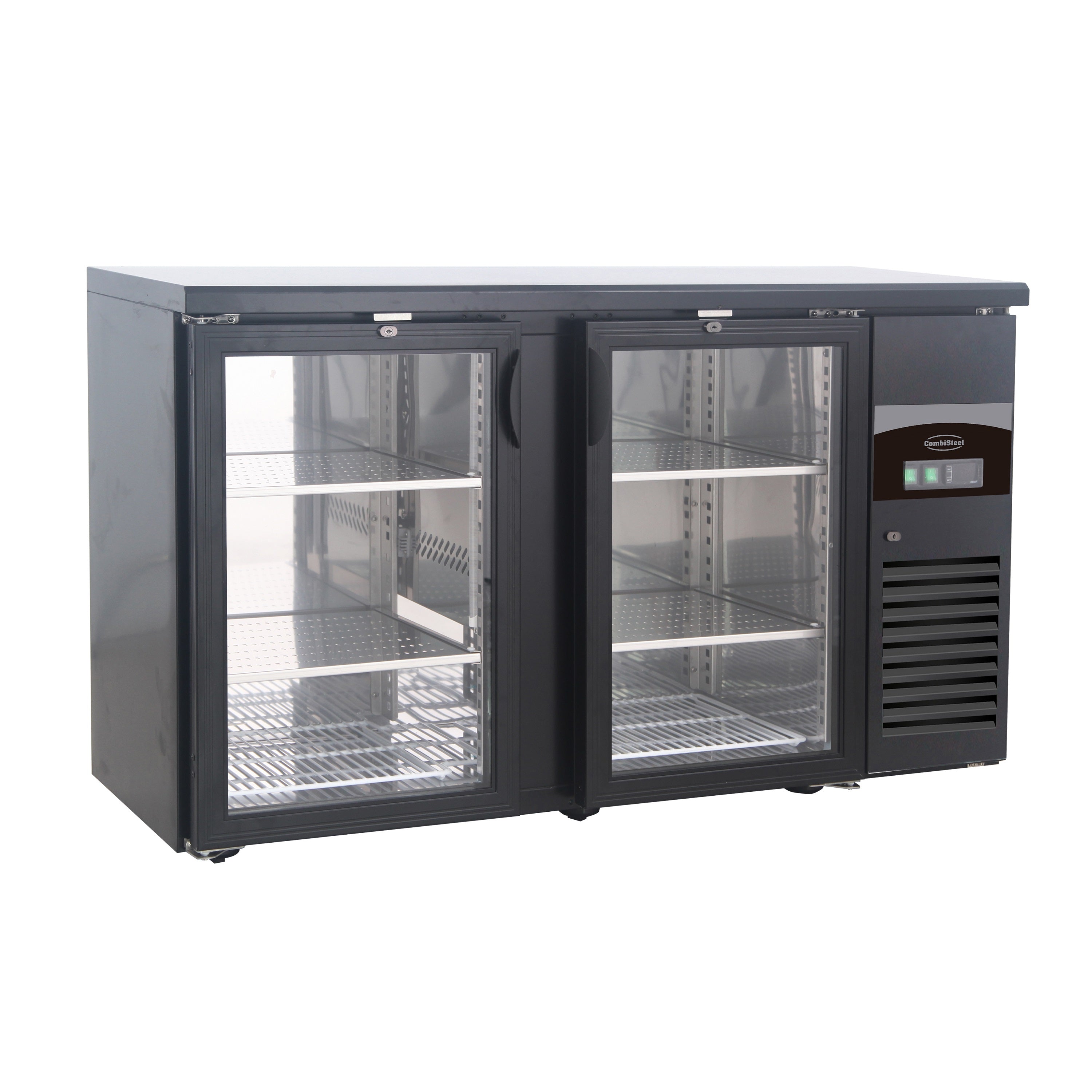 CombiSteel BACKBAR COOLER BLACK 2 GLASS DOORS – commercial catering equipment