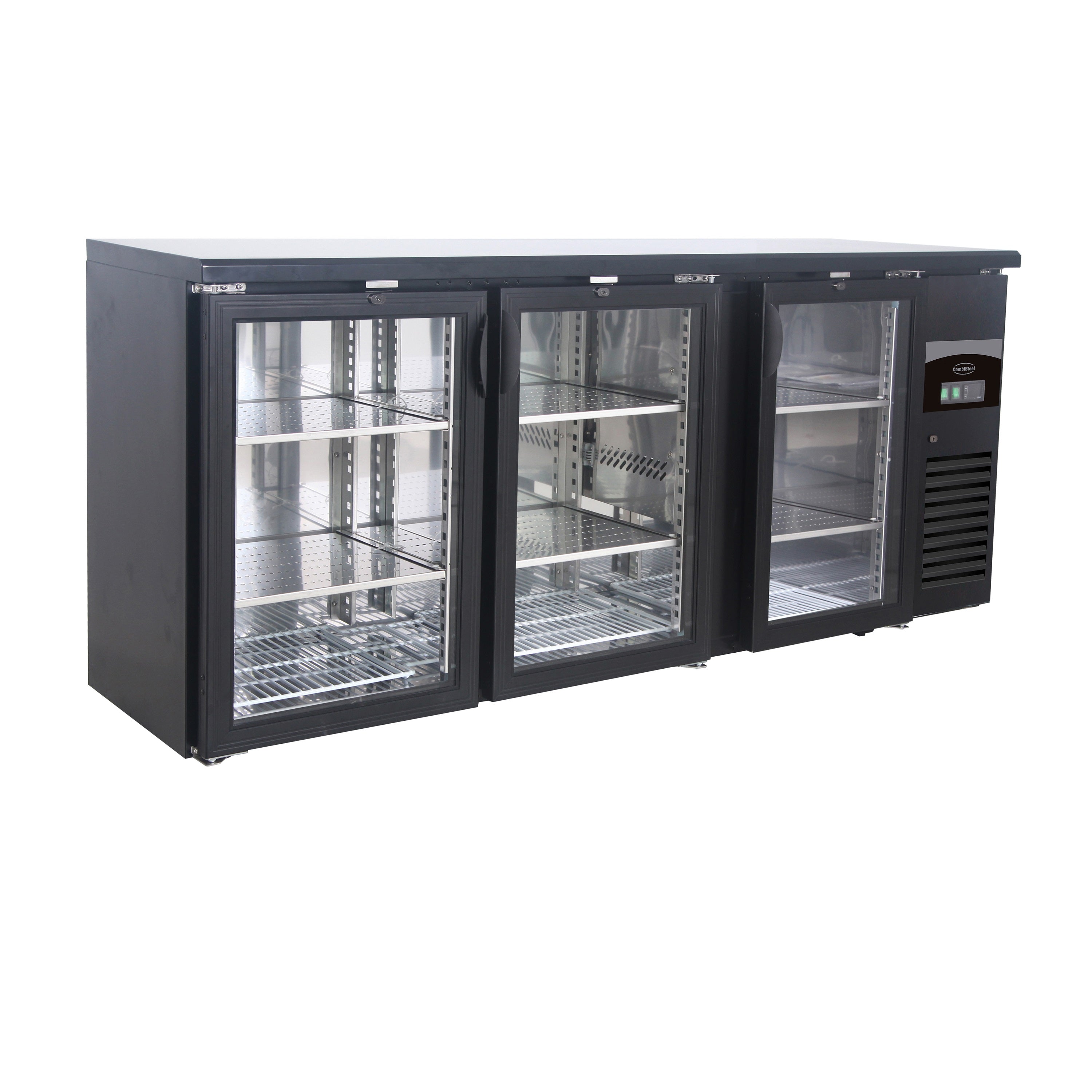 CombiSteel BACKBAR COOLER BLACK 3 GLASS DOORS – commercial catering equipment