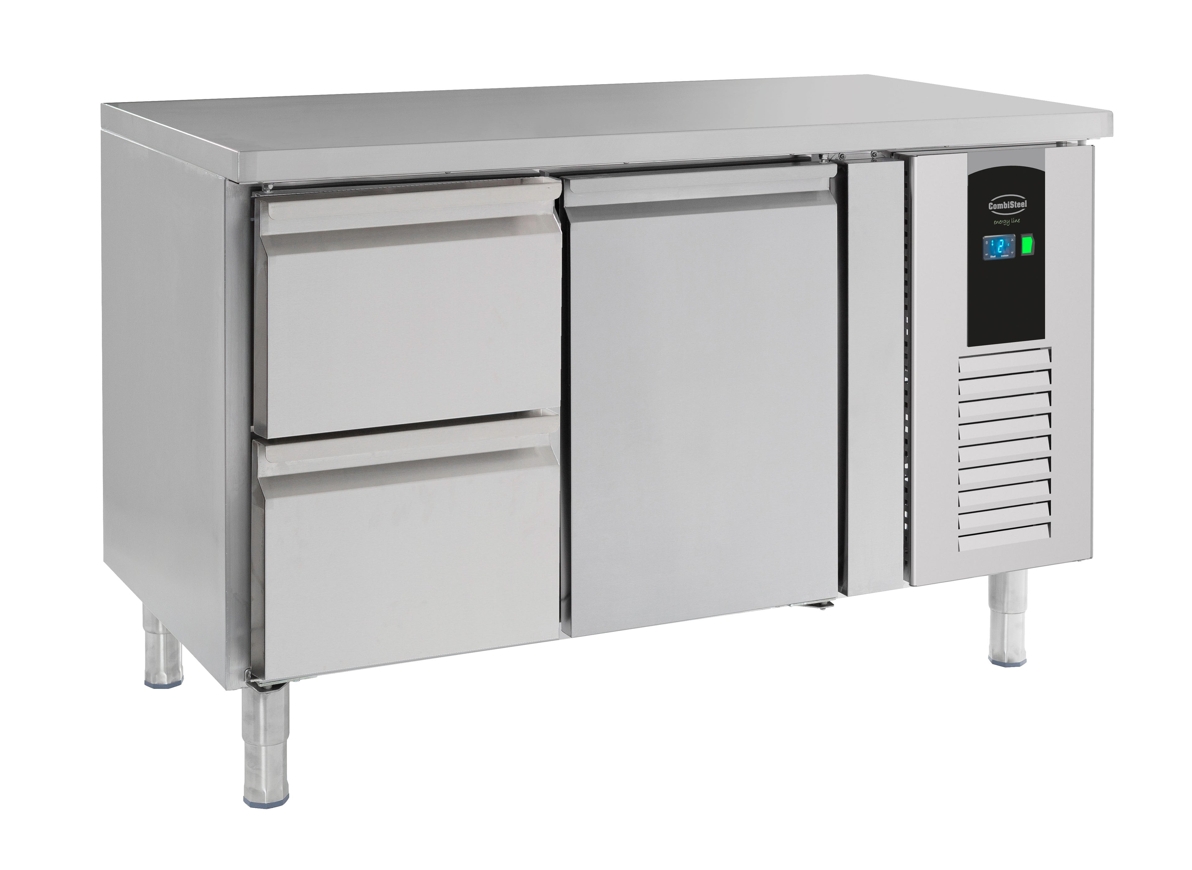 CombiSteel 700 REFRIGERATED COUNTER 1 DOOR AND 2 DRAWERS ENERGY LINE