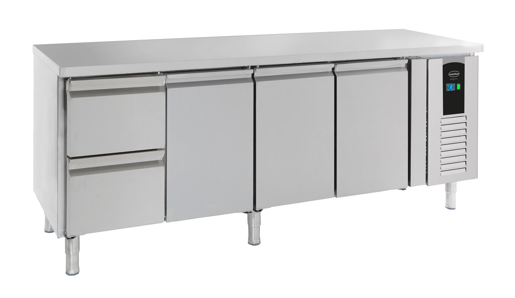 CombiSteel 700 REFRIGERATED COUNTER 3 DOORS AND 2 DRAWERS ENERGY LINE