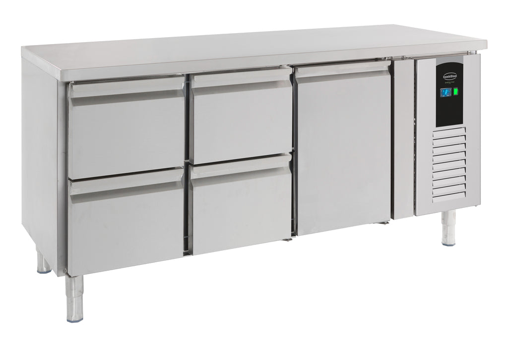 CombiSteel 700 REFRIGERATED COUNTER 1 DOOR AND 4 DRAWERS ENERGY LINE