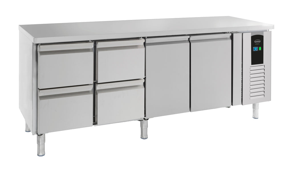 CombiSteel 700 REFRIGERATED COUNTER 2 DOORS AND 4 DRAWERS ENERGY LINE