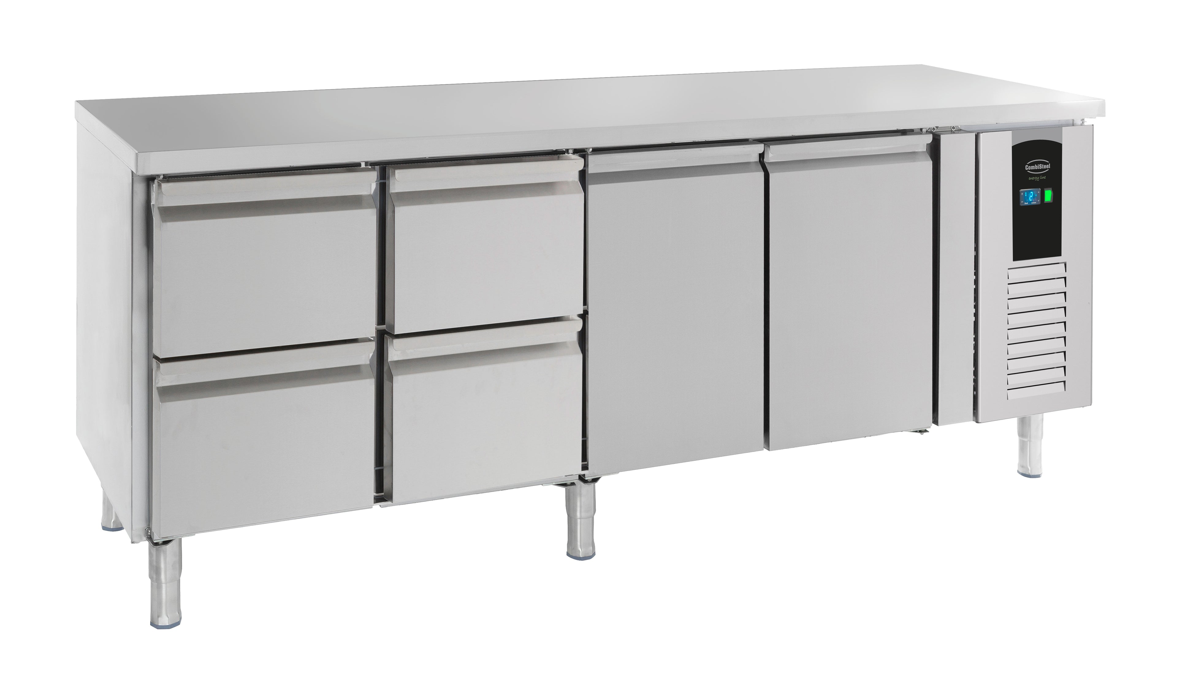 CombiSteel 700 REFRIGERATED COUNTER 2 DOORS AND 4 DRAWERS ENERGY LINE