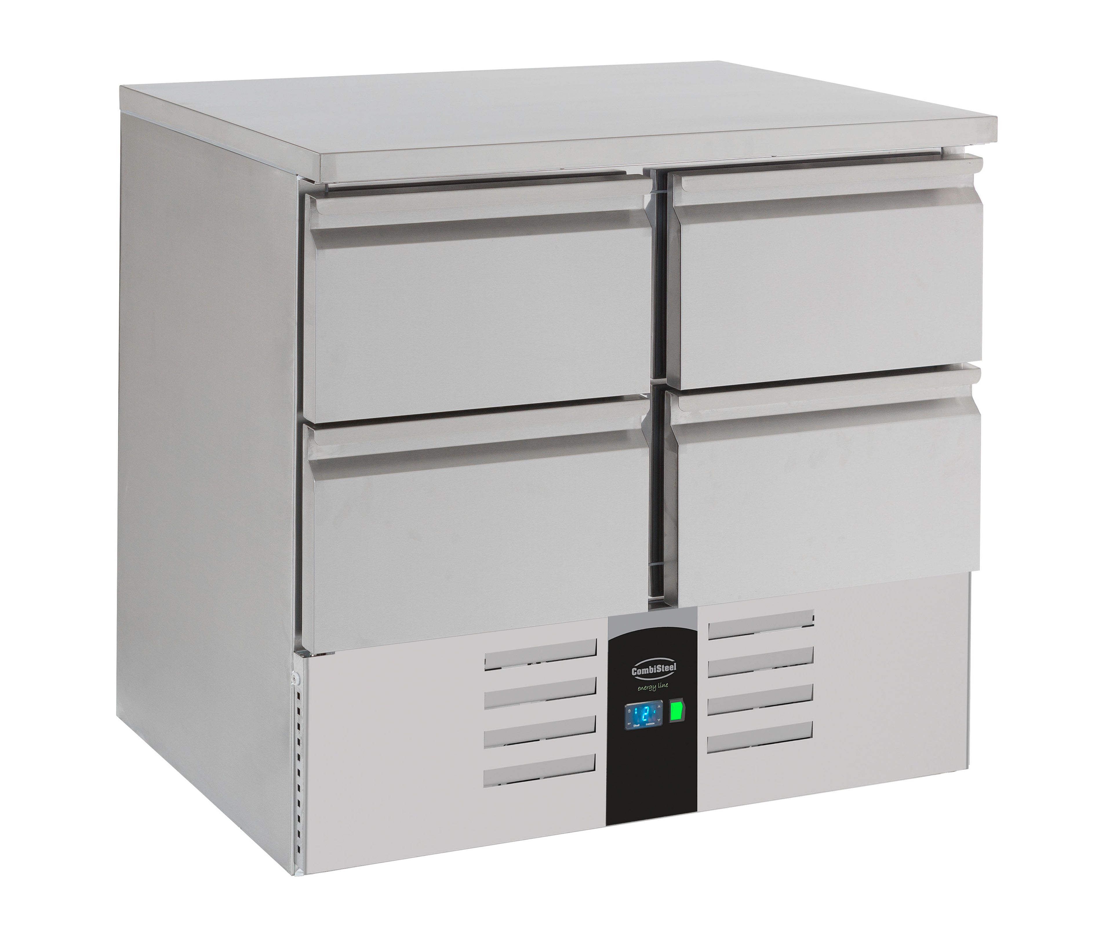 CombiSteel REFRIGERATED COUNTER 4 DRAWERS ENERGY LINE  EQUIPPED WITH EVAPORATOR
