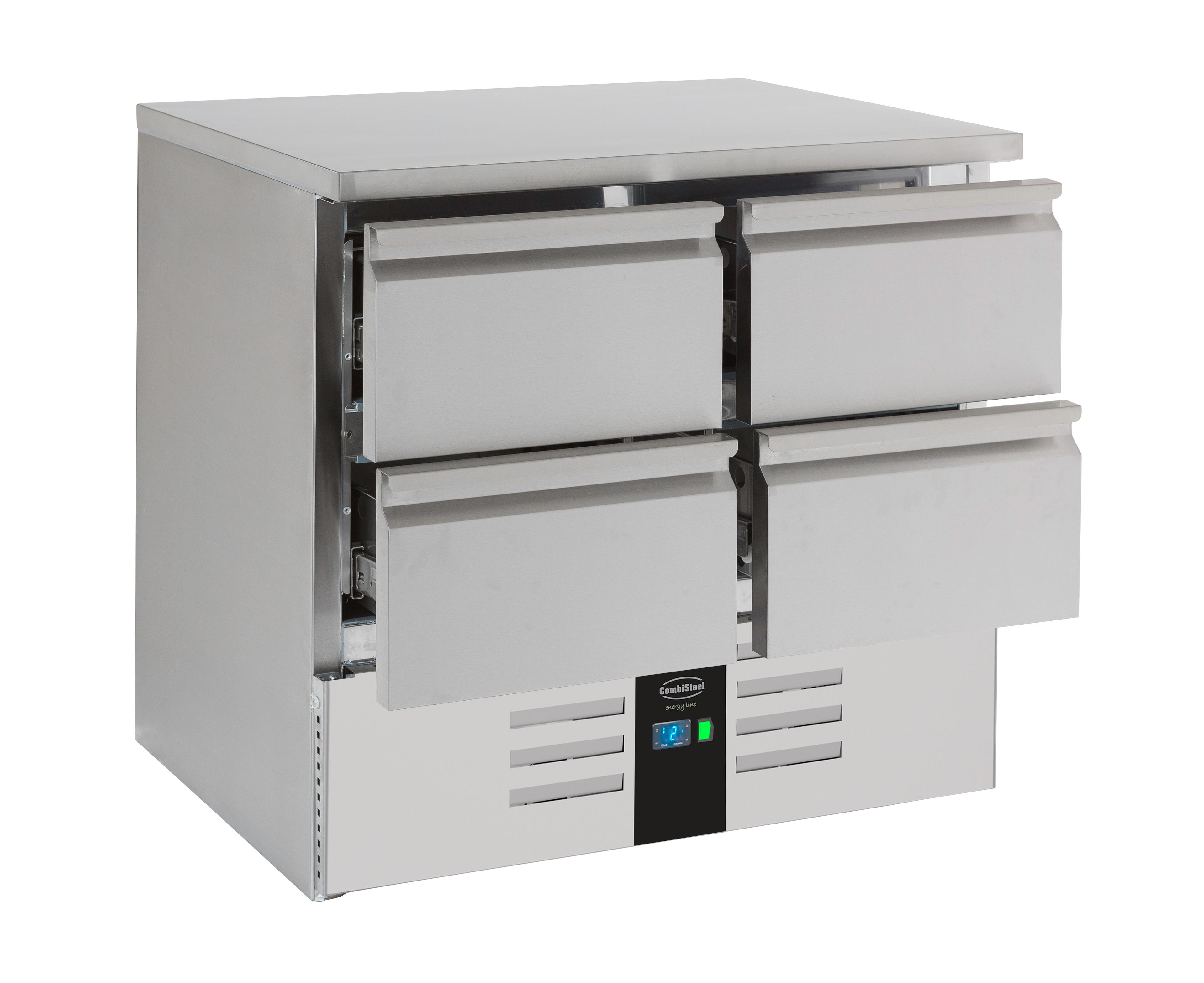 CombiSteel REFRIGERATED COUNTER 4 DRAWERS ENERGY LINE  EQUIPPED WITH EVAPORATOR