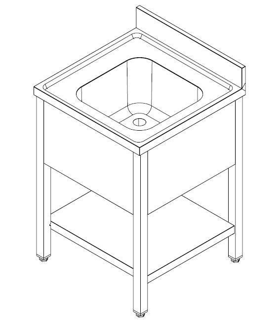 CombiSteel 700 SINK UNIT SHELF FLAT PACKED 1 MIDDLE 700