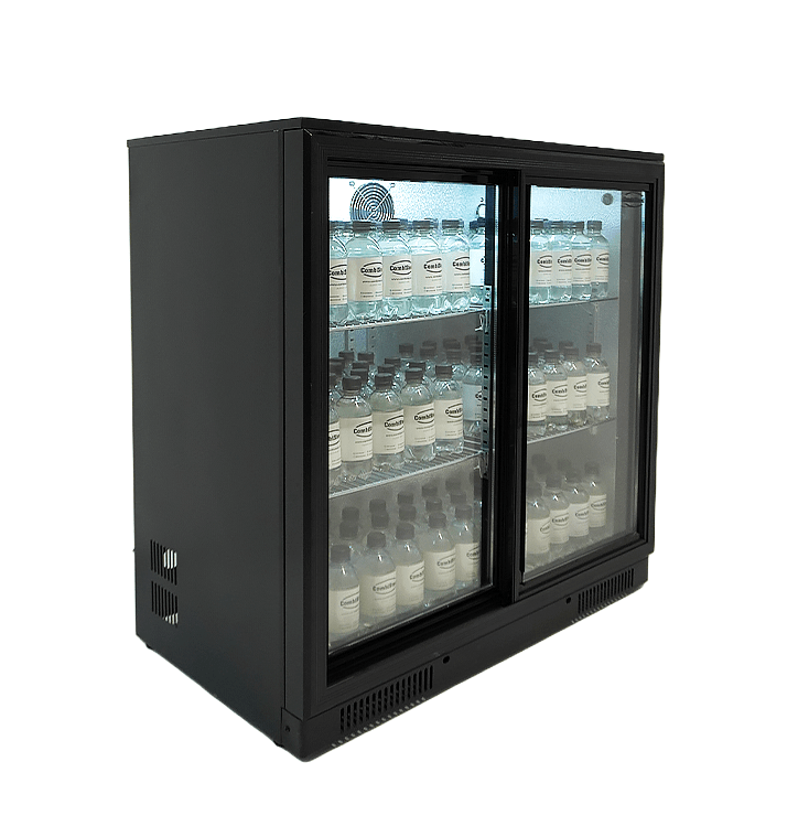 CombiSteel BACKBAR COOLER BLACK 2 SLIDING DOORS