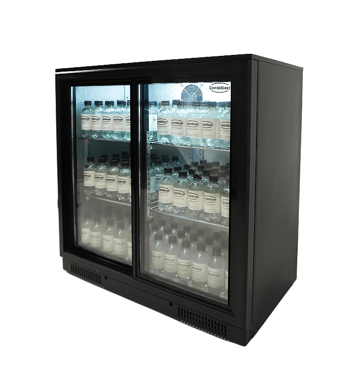 CombiSteel BACKBAR COOLER BLACK 2 SLIDING DOORS