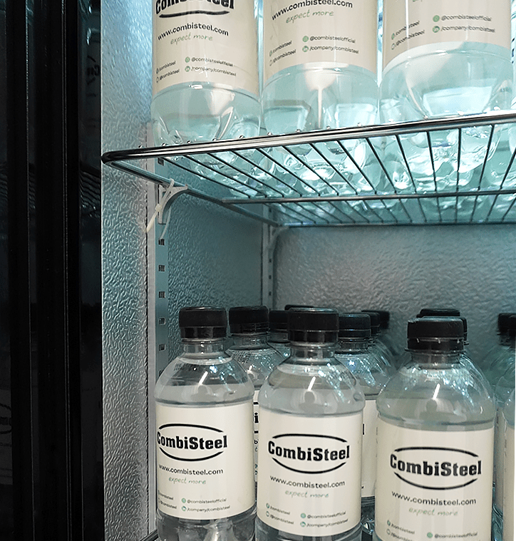 CombiSteel BACKBAR COOLER BLACK 2 SLIDING DOORS