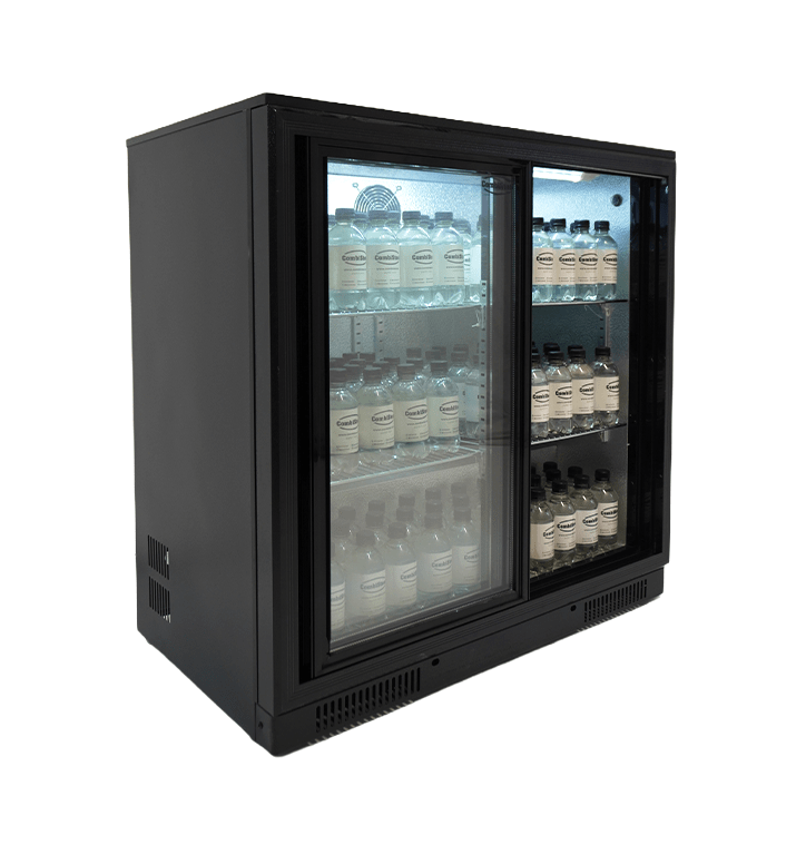 CombiSteel BACKBAR COOLER BLACK 2 SLIDING DOORS
