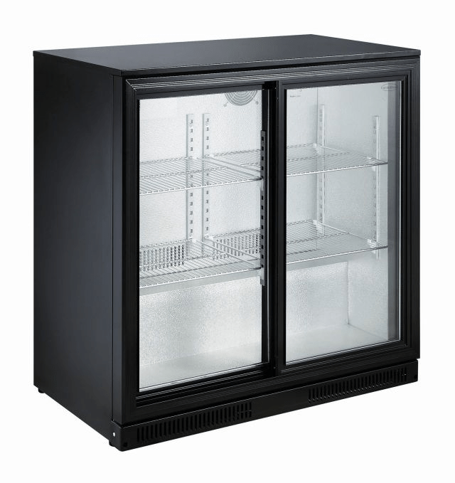 CombiSteel BACKBAR COOLER BLACK 2 SLIDING DOORS