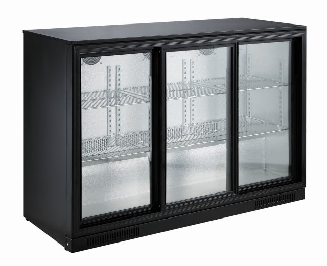 CombiSteel BACKBAR COOLER BLACK 3 SLIDING DOORS