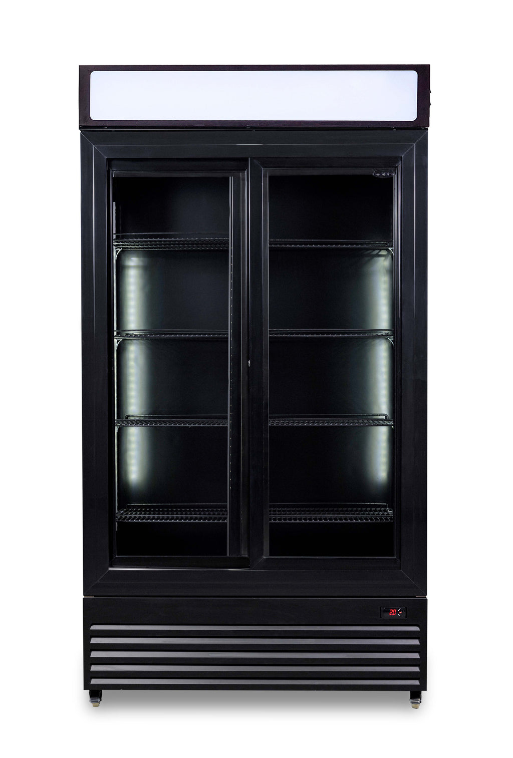 CombiSteel REFRIGERATOR WITH SLIDING GLASS DOORS BEZ-780 SL BLACK