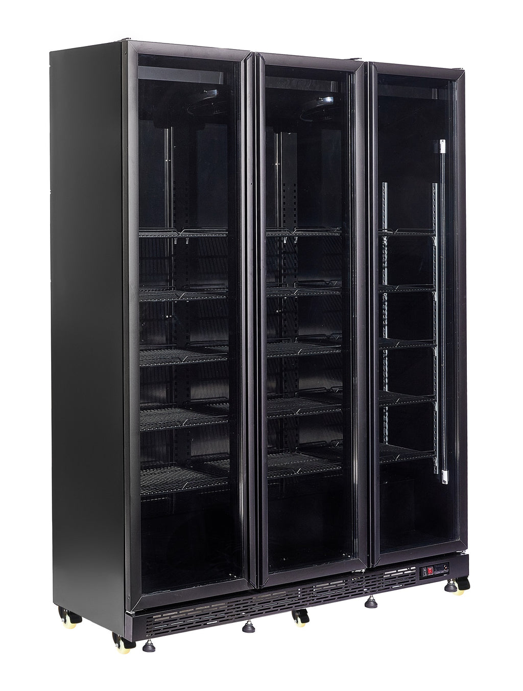 CombiSteel REFRIGERATOR 3 GLASS DOORS BLACK NAP-1200*TRANSPORT ON REQUEST*