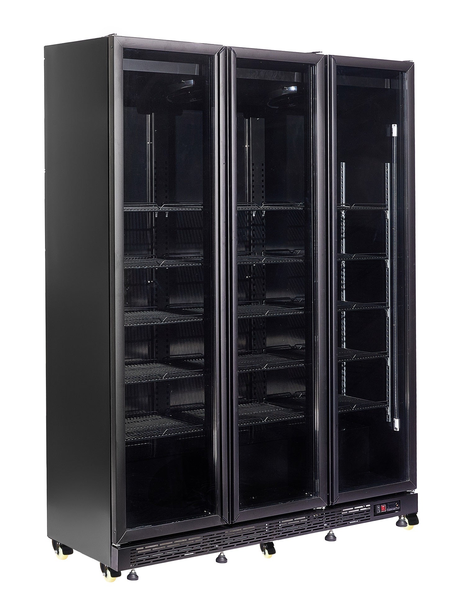 CombiSteel REFRIGERATOR 3 GLASS DOORS BLACK NAP-1200*TRANSPORT ON REQUEST*