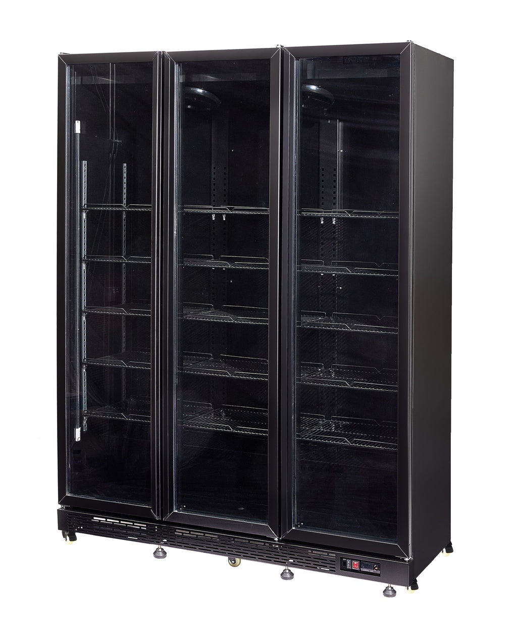 CombiSteel REFRIGERATOR 3 GLASS DOORS BLACK NAP-1200*TRANSPORT ON REQUEST*