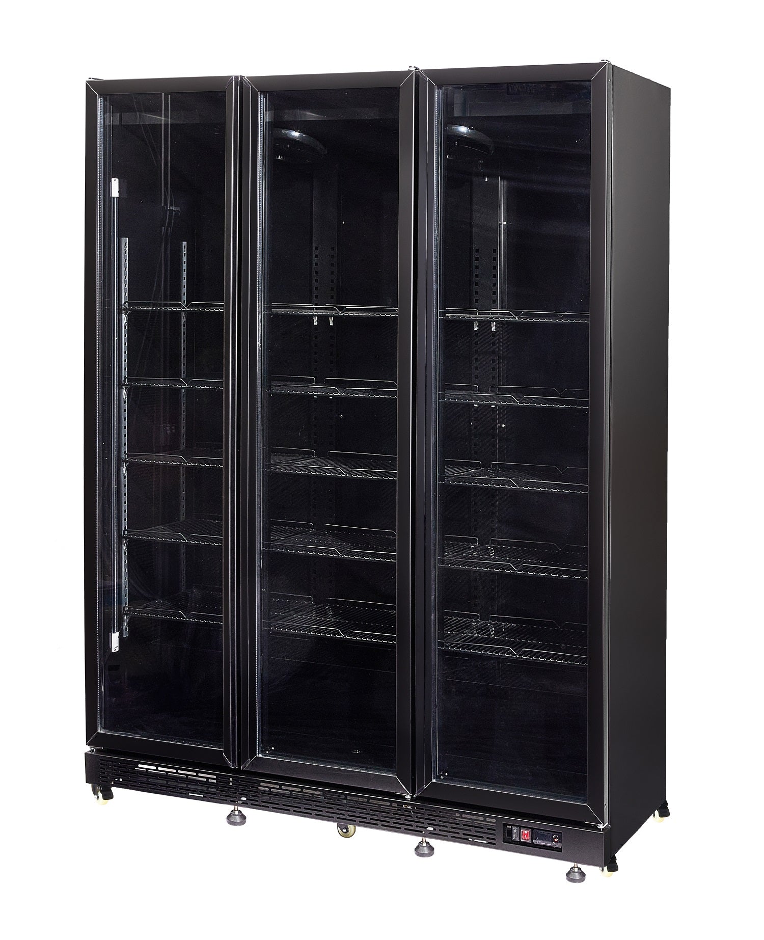 CombiSteel REFRIGERATOR 3 GLASS DOORS BLACK NAP-1200*TRANSPORT ON REQUEST*