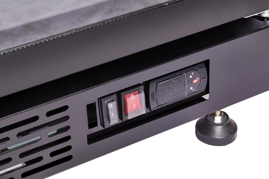 CombiSteel REFRIGERATOR 3 GLASS DOORS BLACK NAP-1200 HT - WITH DOOR HEATING