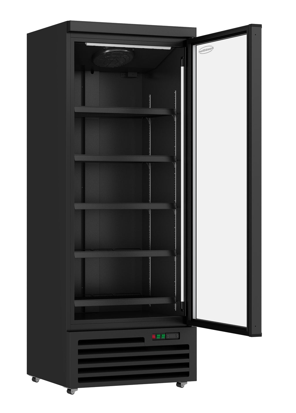 CombiSteel REFRIGERATOR 1 GLASS DOOR BLACK JDE-600R BL