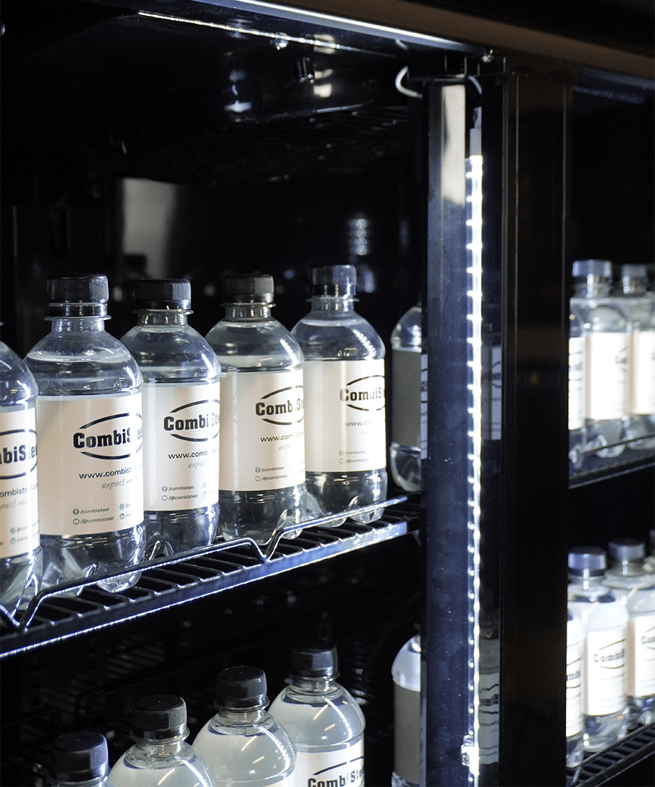 CombiSteel REFRIGERATOR 3 GLASS DOORS BLACK IRM-1180R BL