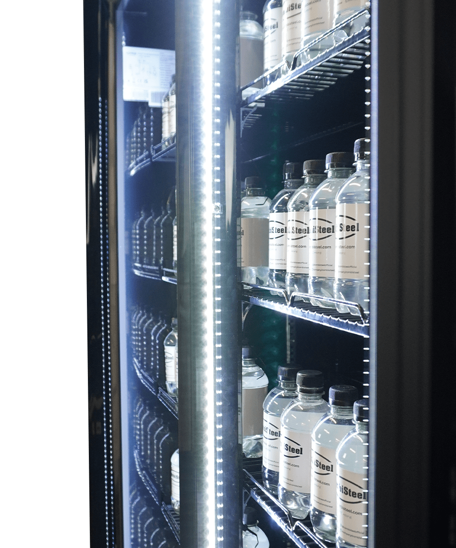 CombiSteel REFRIGERATOR 3 GLASS DOORS BLACK IRM-1180R BL