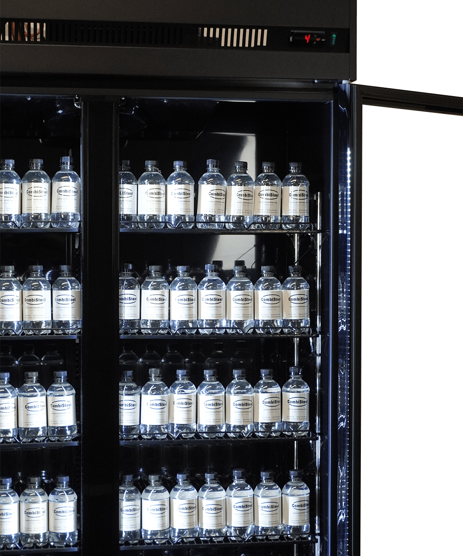 CombiSteel REFRIGERATOR 3 GLASS DOORS BLACK IRM-1180R BL