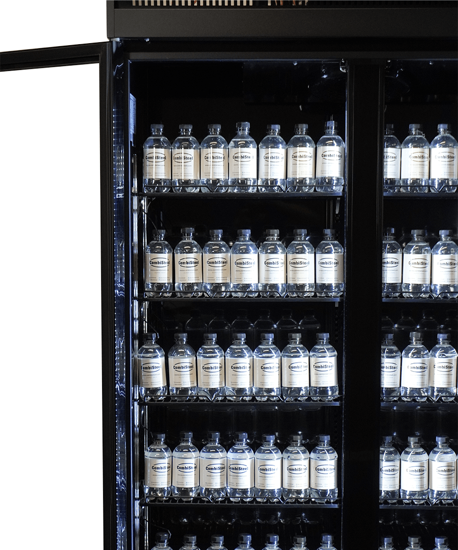 CombiSteel REFRIGERATOR 3 GLASS DOORS BLACK IRM-1180R BL