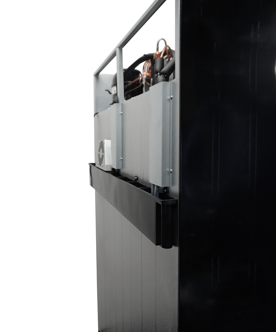 CombiSteel REFRIGERATOR 2 GLASS DOORS BLACK IRM-770 BL