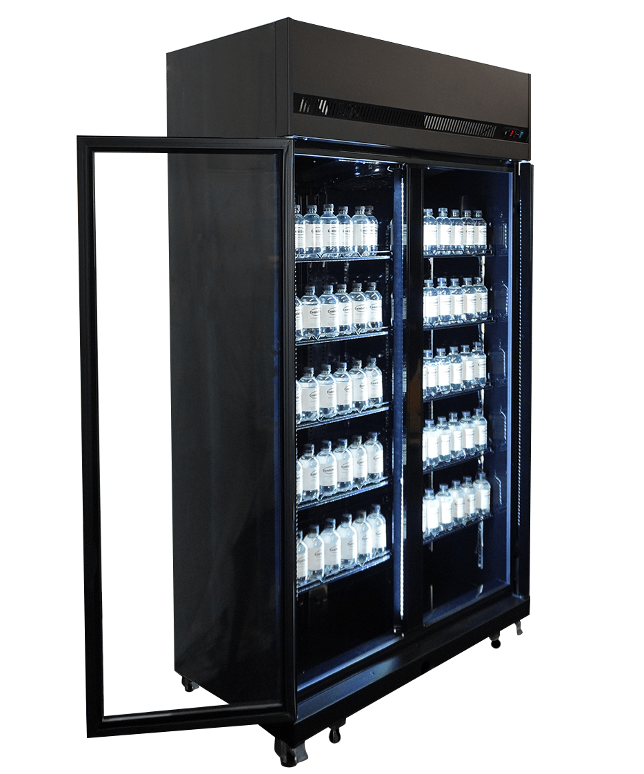 CombiSteel REFRIGERATOR 2 GLASS DOORS BLACK IRM-770 BL