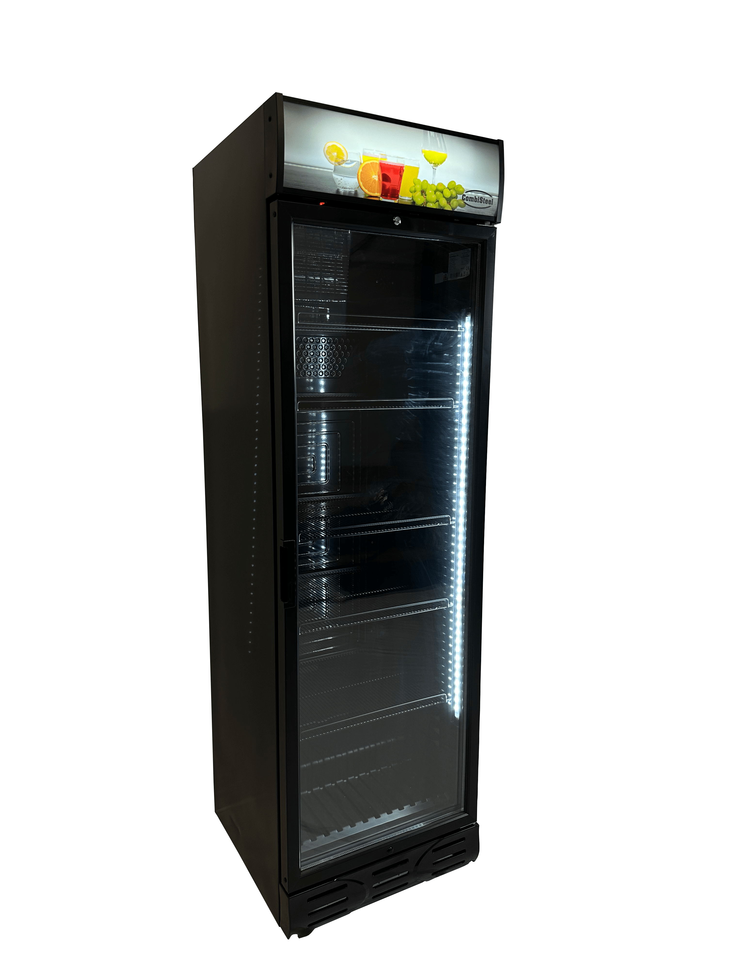 CombiSteel REFRIGERATOR 1 GLASS DOOR BLACK LEFT ROTATING