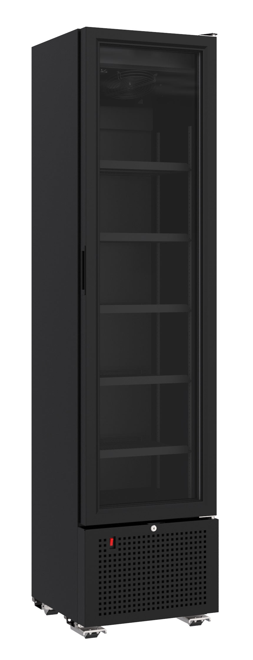 CombiSteel REFRIGERATOR 1 GLASS DOOR BLACK 221L