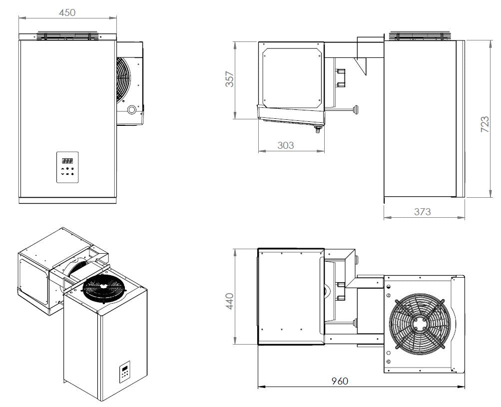 CombiSteel POSITIVE WALL-MOUNTED STRADDLE-TYPE UNIT 6,6-9 M3