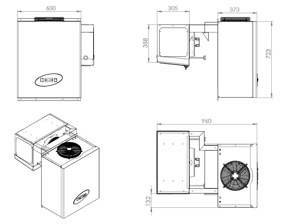 CombiSteel POSITIVE WALL-MOUNTED STRADDLE-TYPE UNIT 9,1-13 M3