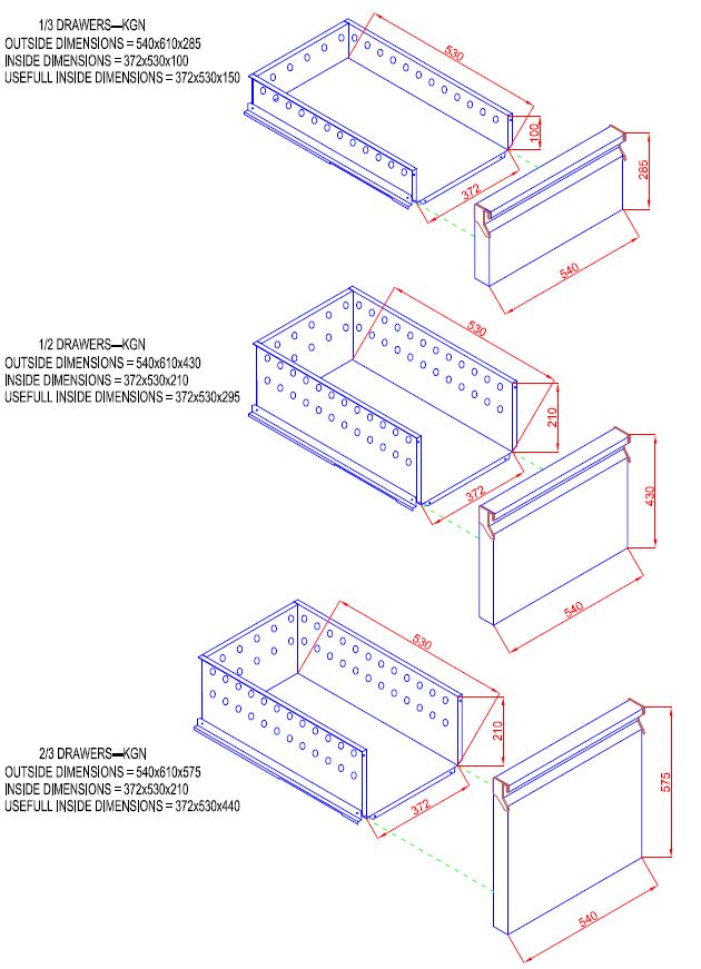 CombiSteel DRAWERSET BEER COOLER 1/2  Combisteel doesn’t give any warranty on the installation of the drawerset