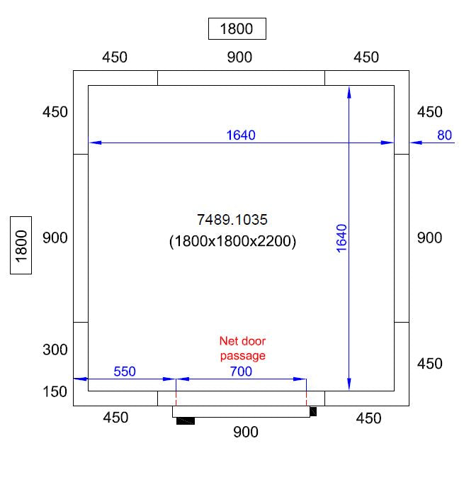 CombiSteel COLD AND FREEZER ROOM 1800X1800X2200