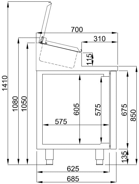 CombiSteel SALADETTE 2 DOORS 7x 1/3GN CONTAINER