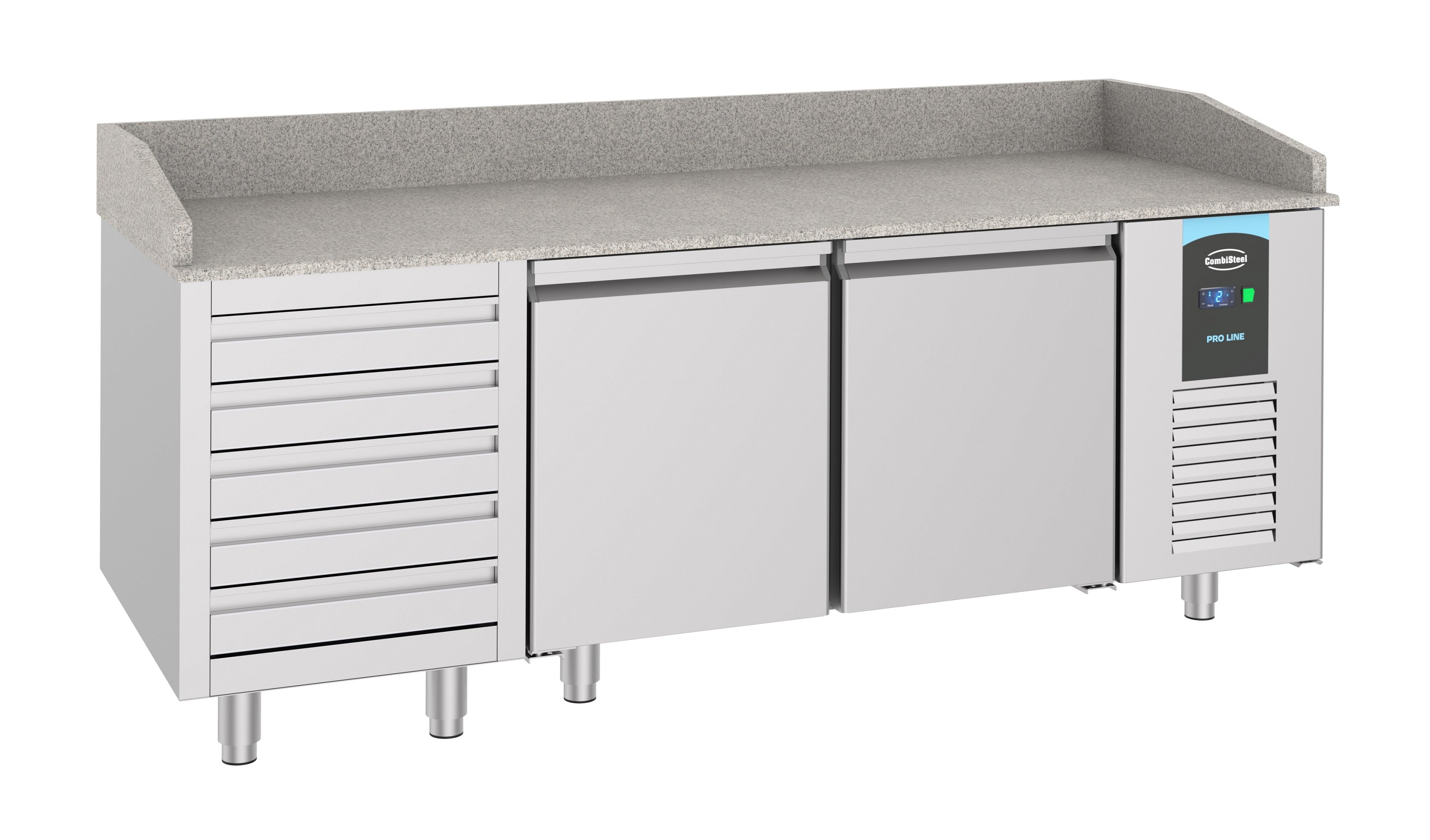 CombiSteel PIZZA COUNTER 2 DOORS 5 DRAWERS