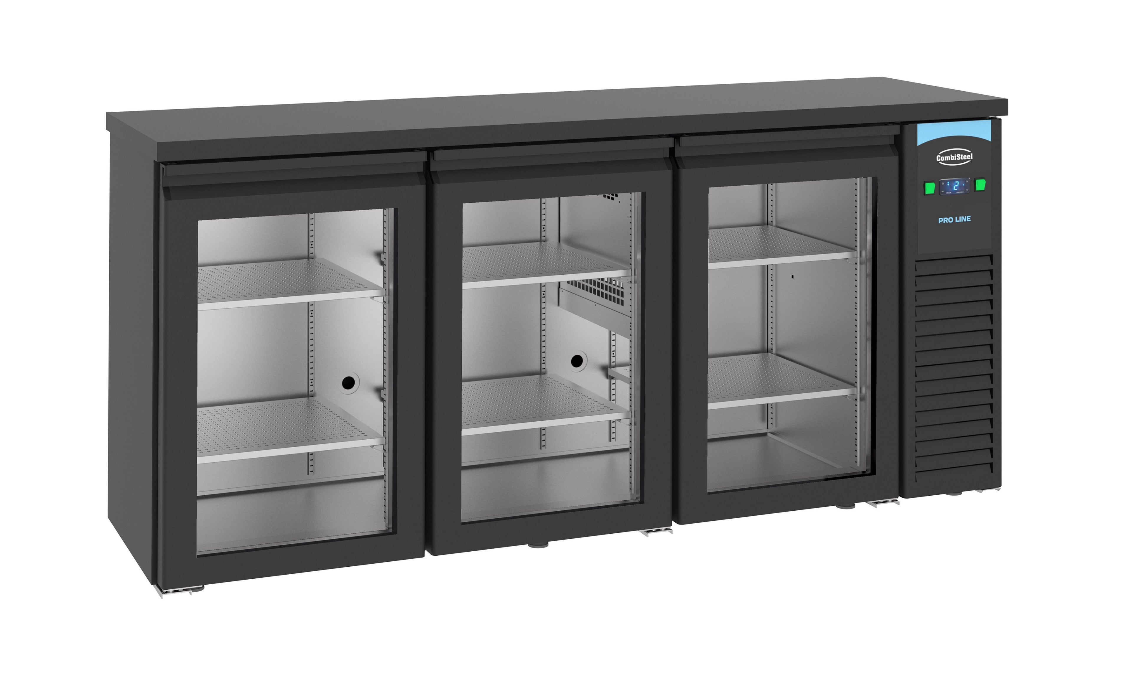 CombiSteel BARCOOLER BLACK 3 GLASS DOORS