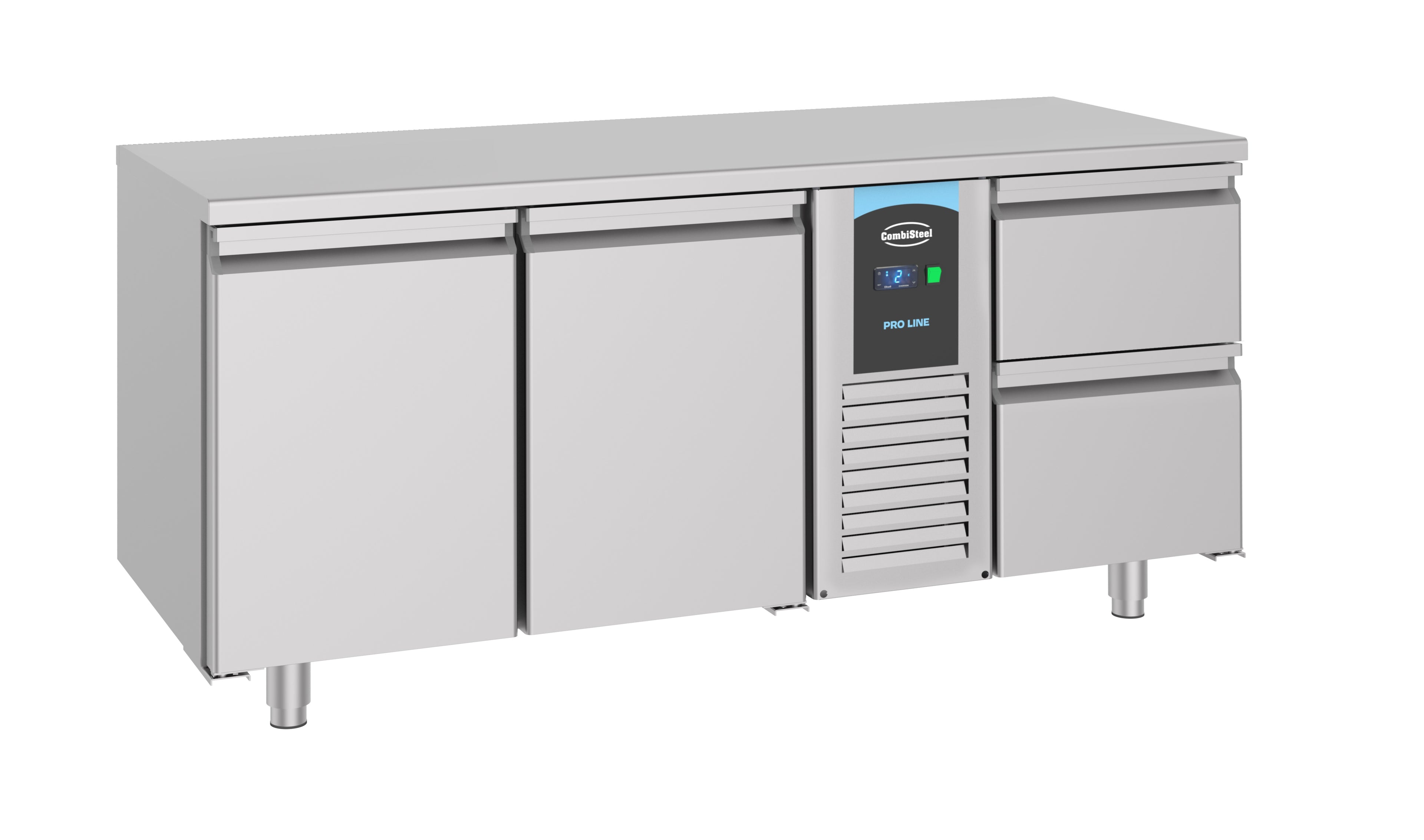 CombiSteel 700 REFRIGERATED COUNTER 2 DOORS AND 2 DRAWERS MONOBLOCK ENERGY LINE