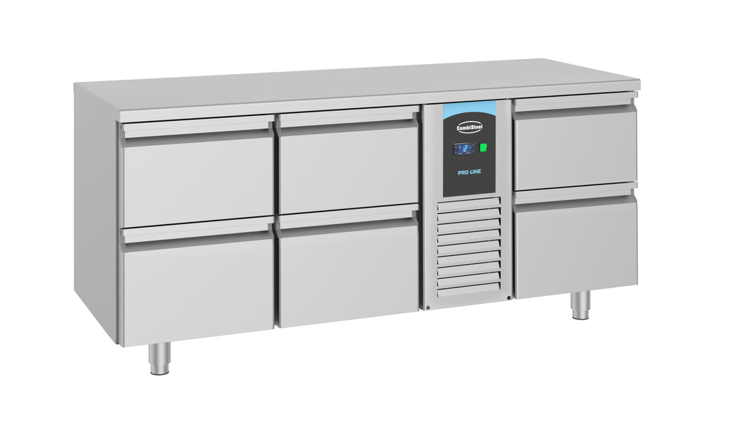 CombiSteel 700 REFRIGERATED COUNTER 6 DRAWERS MONOBLOCK ENERGY LINE