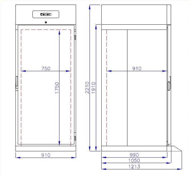 CombiSteel ROLL-IN FREEZER SS MONO BLOCK 700 LTR