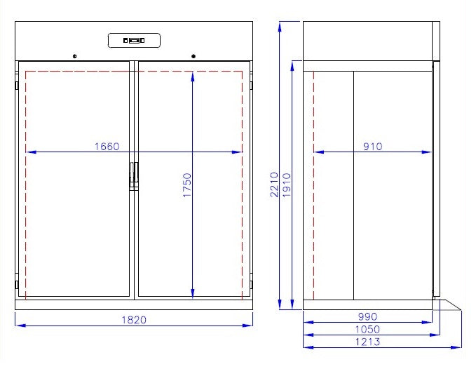 CombiSteel ROLL-IN FREEZER SS MONO BLOCK 1400 LTR