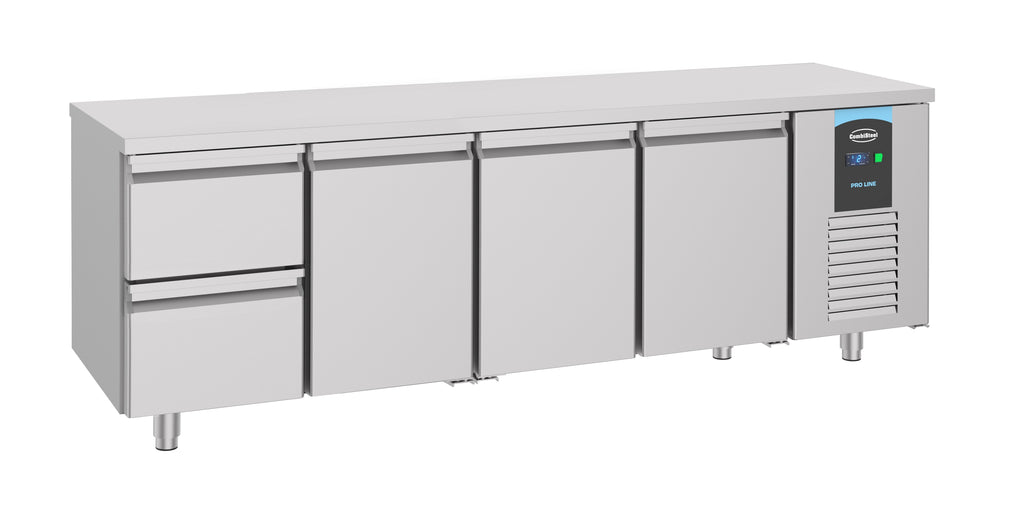 CombiSteel 700 REFRIGERATED COUNTER 3 DOORS 2 DRAWERS ENERGY LINE