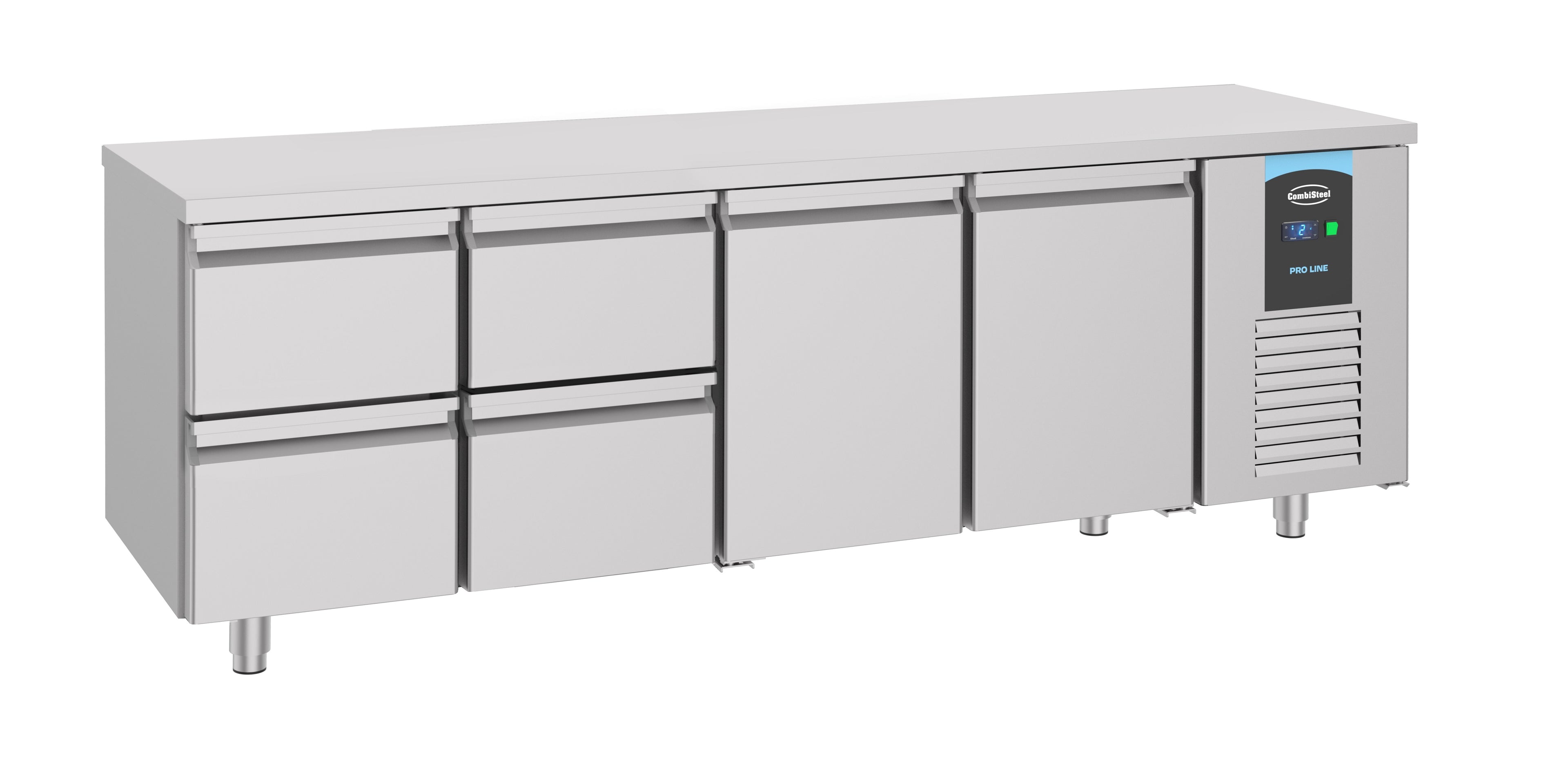 CombiSteel 700 REFRIGERATED COUNTER 2 DOORS 4 DRAWERS ENERGY LINE