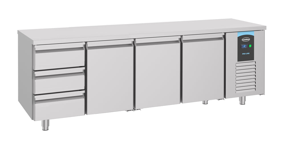 CombiSteel 700 REFRIGERATED COUNTER 3 DOORS 3 DRAWERS ENERGY LINE