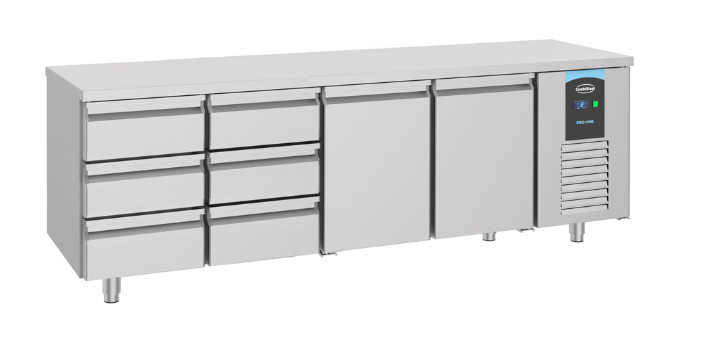 CombiSteel 700 REFRIGERATED COUNTER 2 DOORS 6 DRAWERS ENERGY LINE