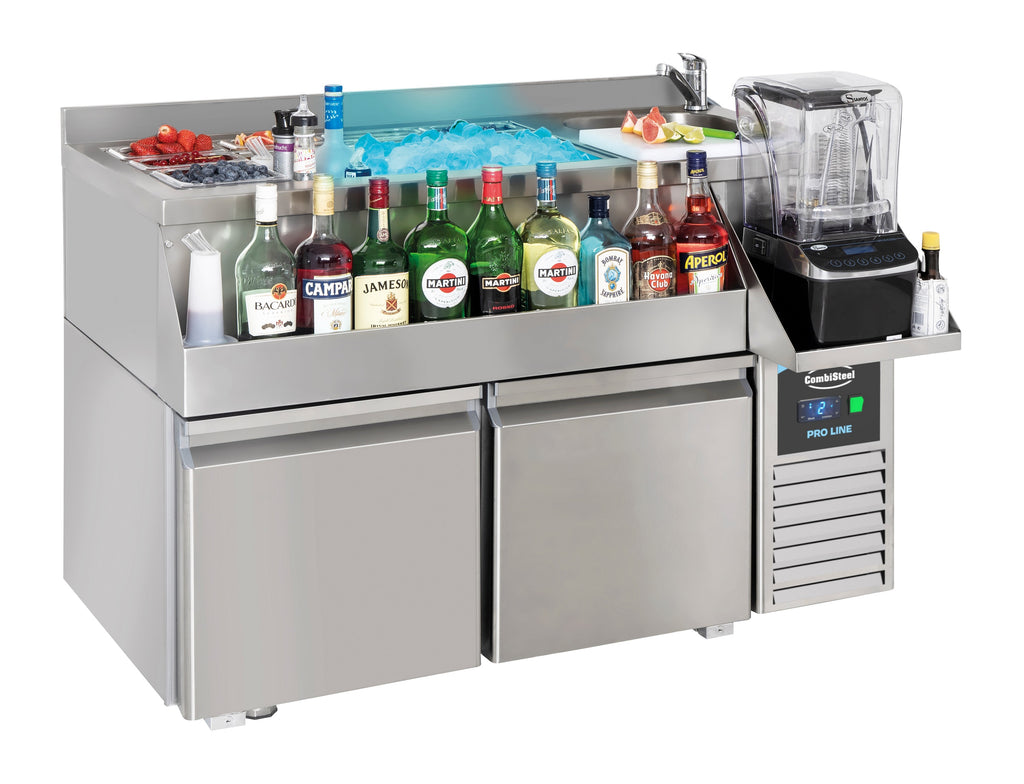 CombiSteel REFRIGERATED COUNTER 2 DOORS WITH COCKTAIL BAR STATION
