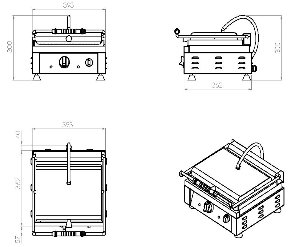 CombiSteel CONTACT GRILL SMOOTH/GROOVED