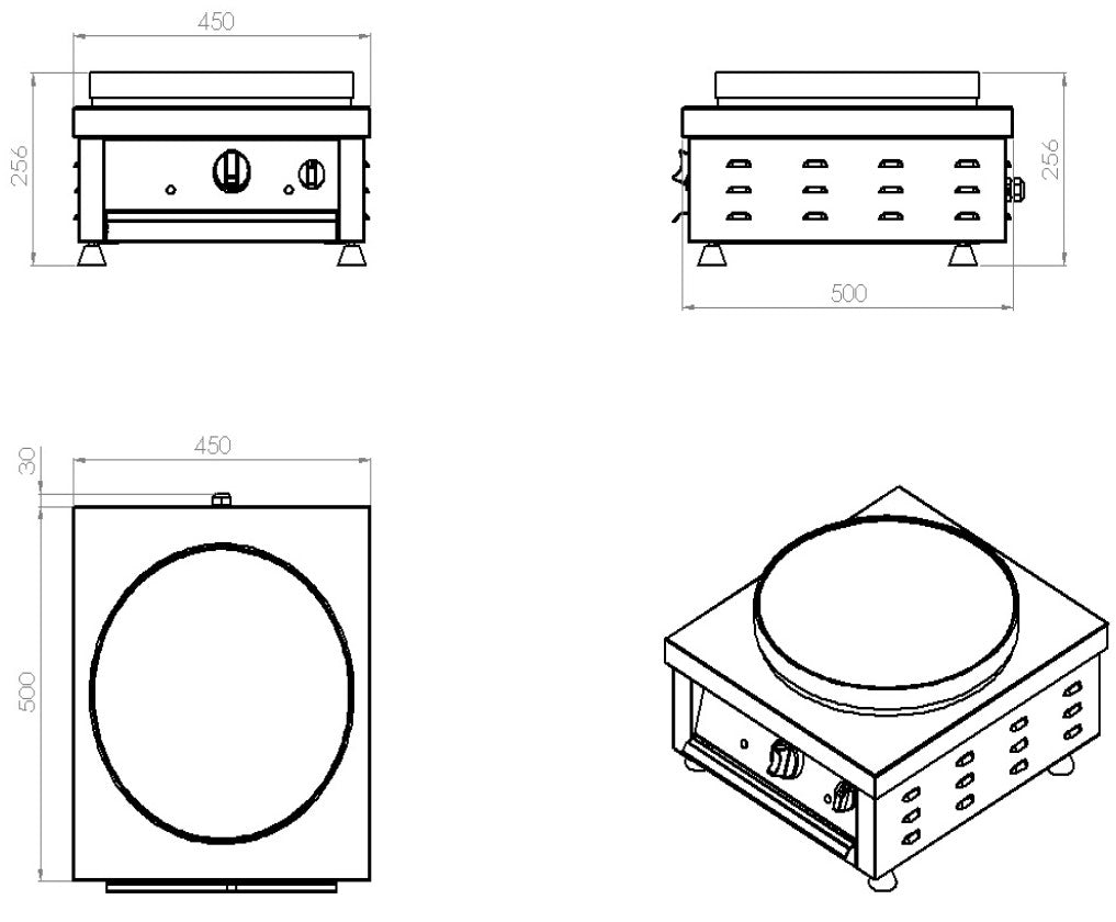 CombiSteel CREPE MAKER 1 PLATE