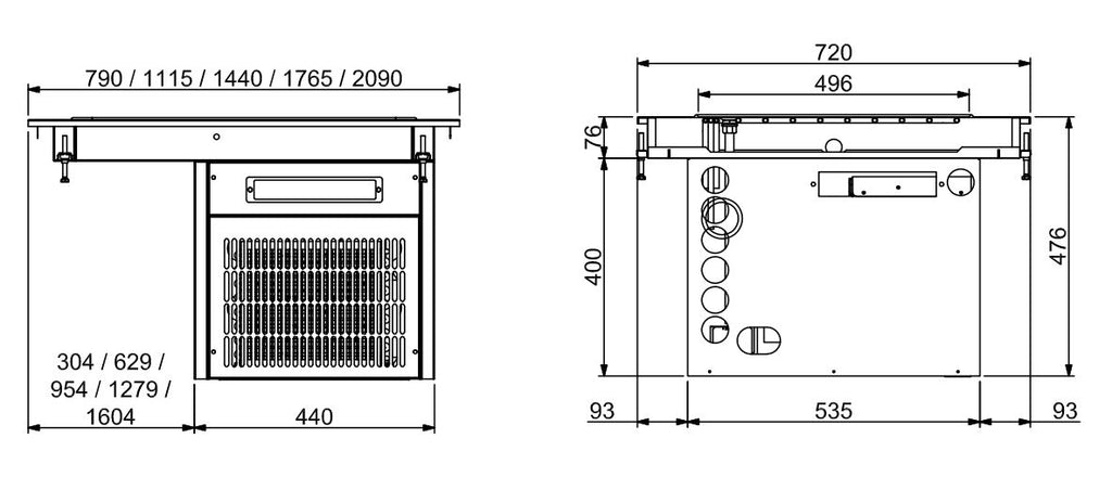 CombiSteel DROP-IN REFRIGERATED TOP UNIT 3/1